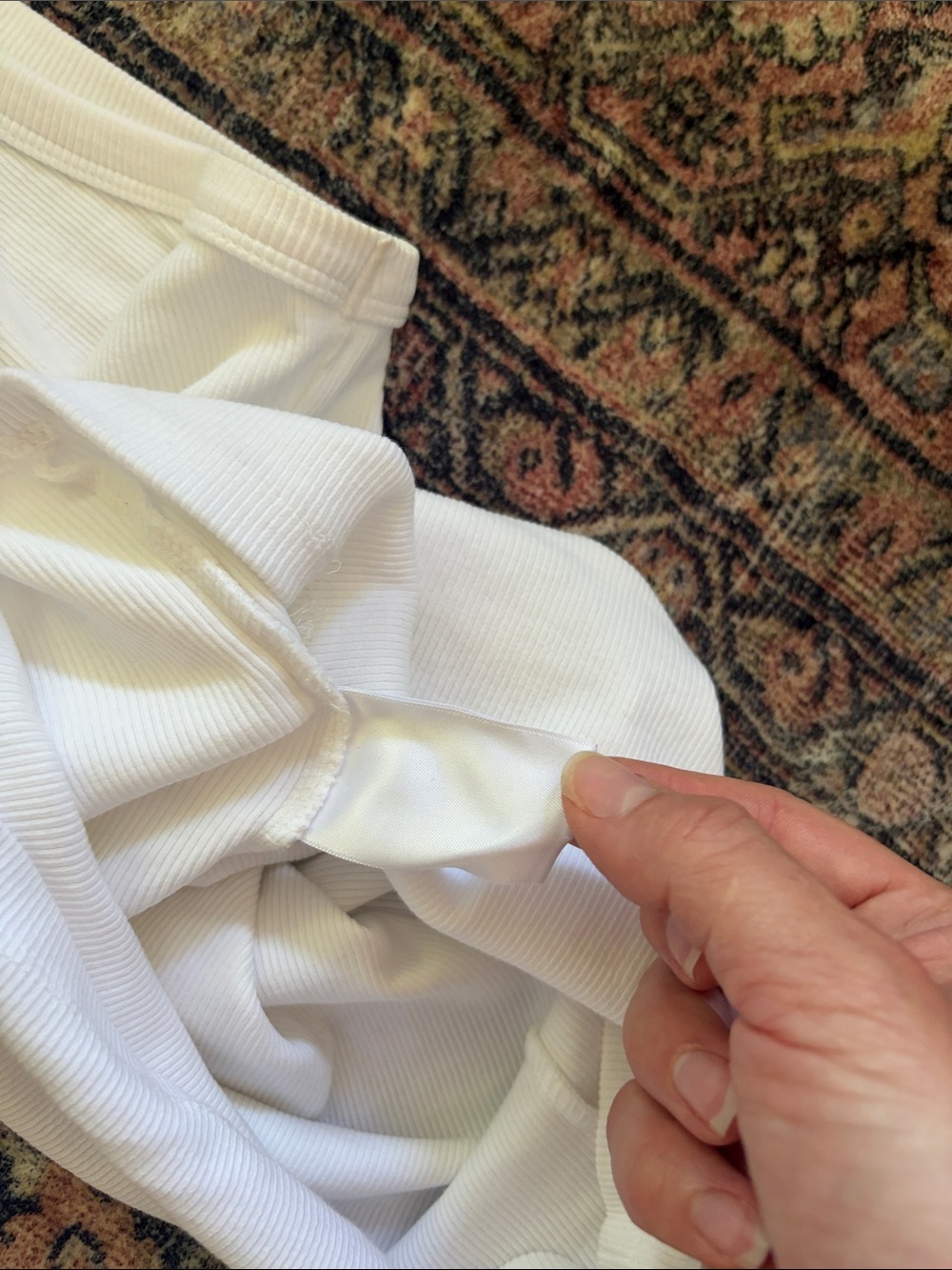 Anine Bing White Ribbed Scoop Tank - Picture 5 of 5